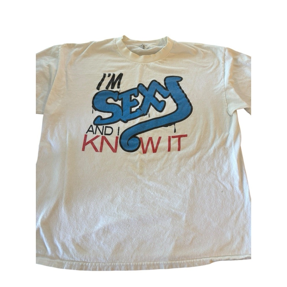LMFAO Sexy and I Know It Shirt Mens XL Short Sleeve Music Y2K